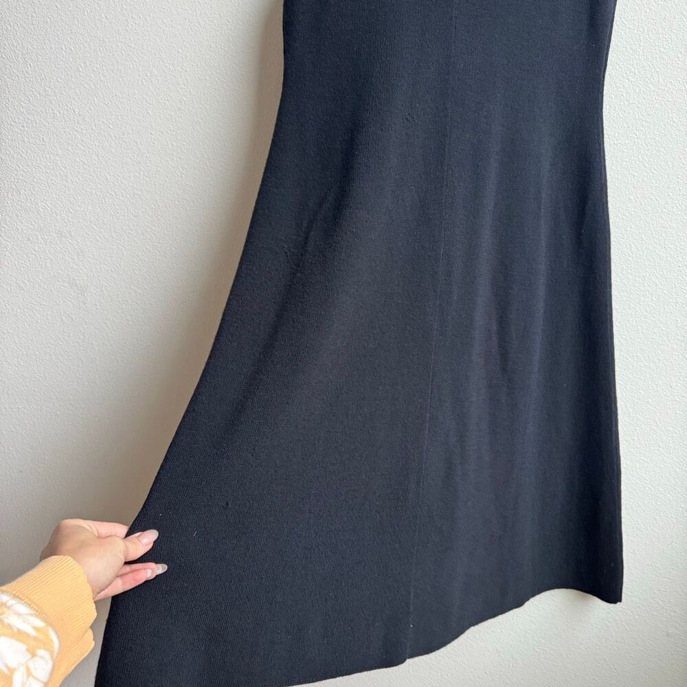 Eileen Fisher Sleeveless Wool Midi Maxi Sweater Dress Black Size XXS Relaxed Fit - Picture 7 of 8
